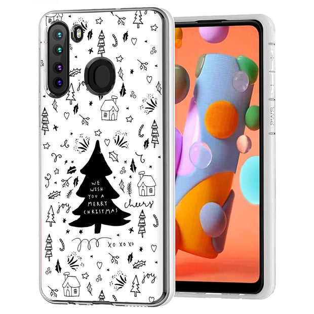 Wish You A Xmas Print Slim Cover For Samsung Galaxy A (A42, A35, A25, A15, A11, A03S), Print in USA