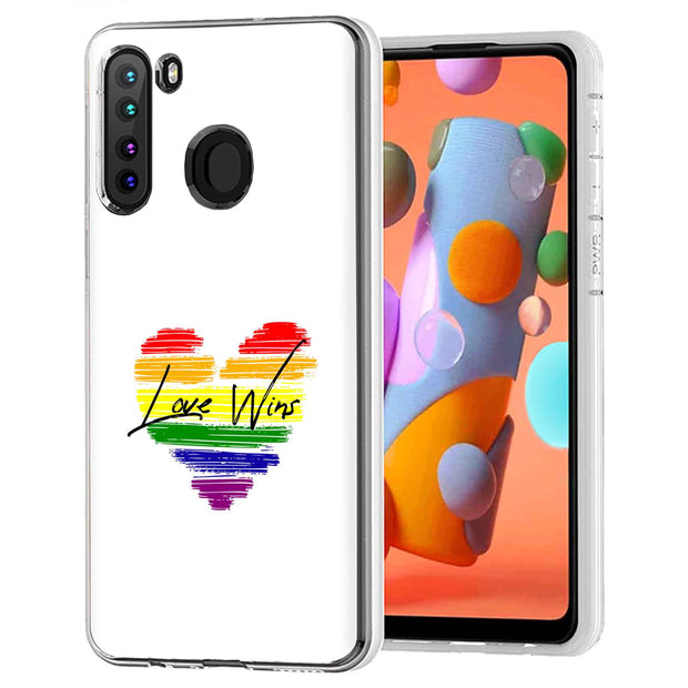 Rainbow Love 2 Print Slim Cover For Samsung Galaxy A (A42, A35, A25, A15, A11, A03S), Print in USA