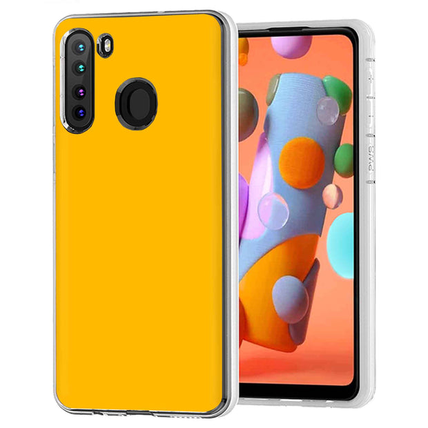 Yellow Orange Print Slim Cover For Samsung Galaxy A (A42, A35, A25, A15, A11, A03S), Print in USA