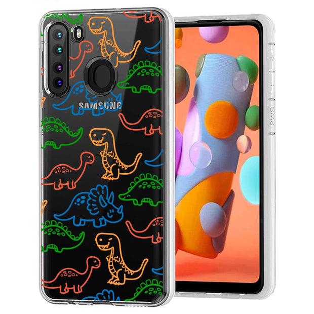 Dinosaur Cute 3 Print Slim Cover For Samsung Galaxy A (A42, A35, A25, A15, A11, A03S), Print in USA