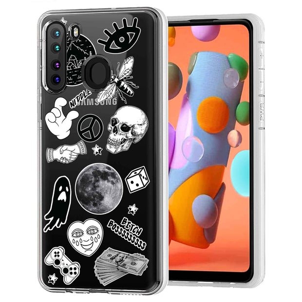 Ghost Collage Print Slim Cover For Samsung Galaxy A (A42, A35, A25, A15, A11, A03S), Print in USA