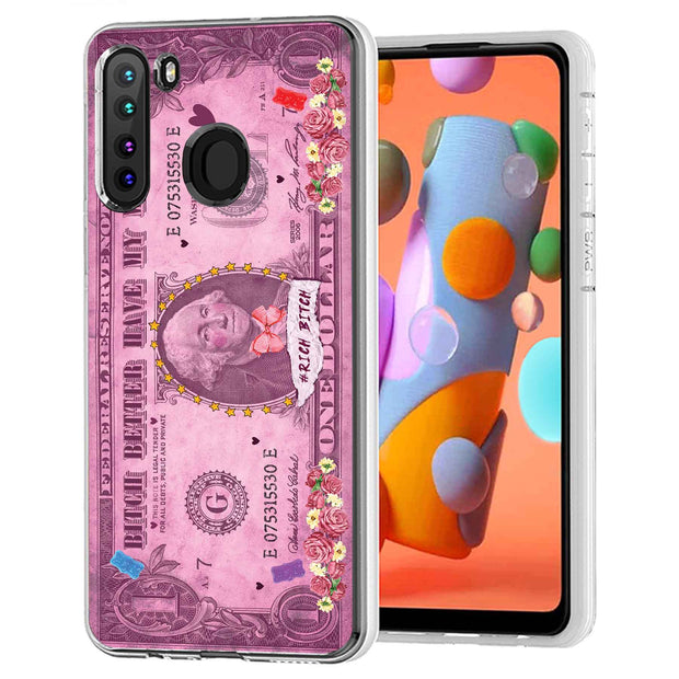 Rich Bitch Print Slim Cover For Samsung Galaxy A (A42, A35, A25, A15, A11, A03S), Print in USA