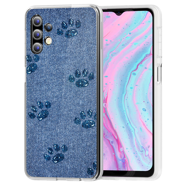 Paw Footprints Print Slim Cover For Samsung Galaxy A (A42, A35, A25, A15, A11, A03S), Print in USA