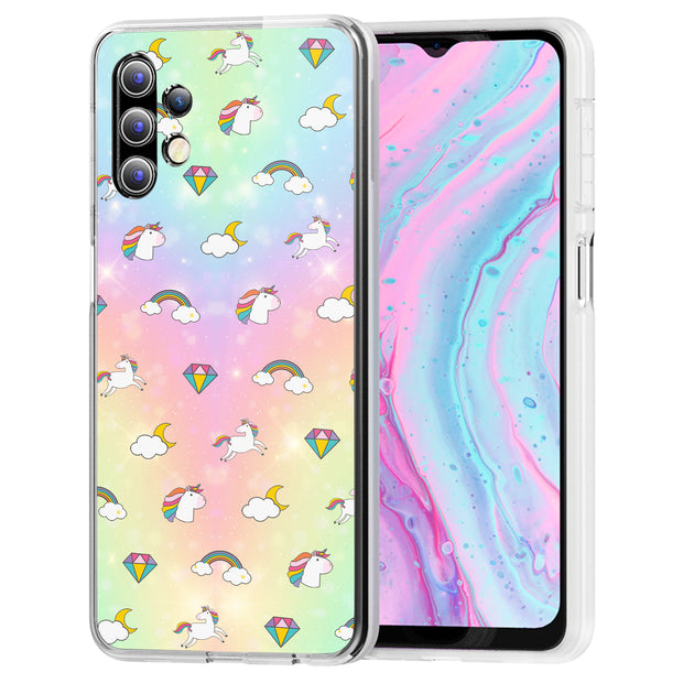 Rainbow Unicorn Print Slim Cover For Samsung Galaxy A (A42, A35, A25, A15, A11, A03S), Print in USA