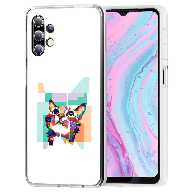 3D Cat Print Slim Cover For Samsung Galaxy A (A42, A35, A25, A15, A11, A03S), Print in USA
