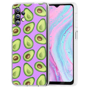 Green Avocado Print Slim Cover For Samsung Galaxy A (A42, A35, A25, A15, A11, A03S), Print in USA