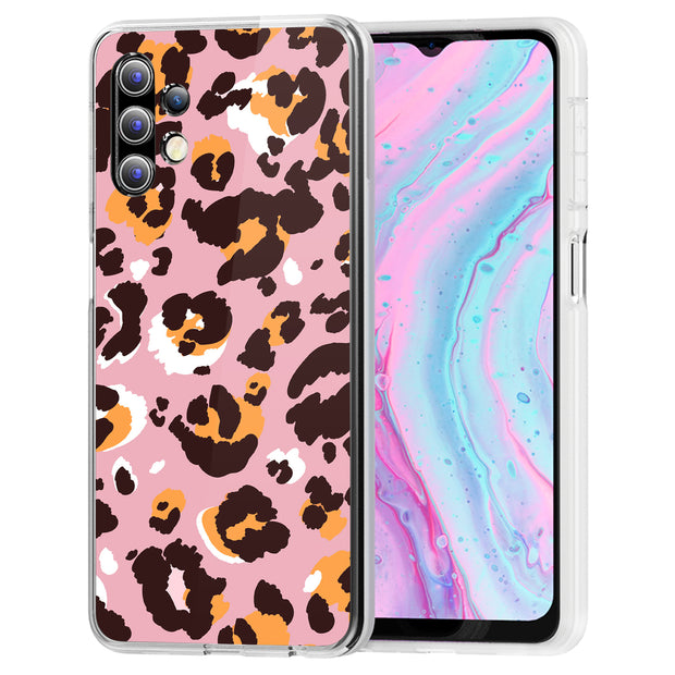 Pink Leopard 2 Print Slim Cover For Samsung Galaxy A (A42, A35, A25, A15, A11, A03S), Print in USA