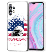 USA Flag Helmet Print Slim Cover For Samsung Galaxy A (A42, A35, A25, A15, A11, A03S), Print in USA