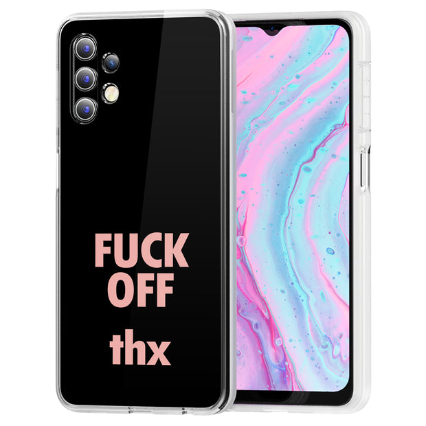Fun Quote F Off Print Slim Cover For Samsung Galaxy A (A42, A35, A25, A15, A11, A03S), Print in USA