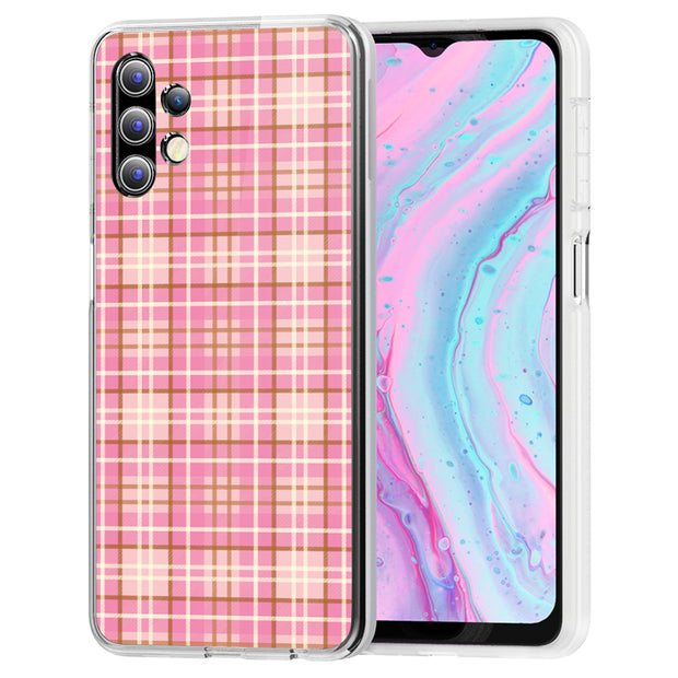 Plaid Pattern 4 Print Slim Cover For Samsung Galaxy A (A42, A35, A25, A15, A11, A03S), Print in USA