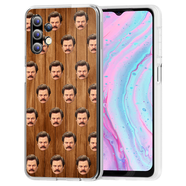 Ron Swanson Print Slim Cover For Samsung Galaxy A (A42, A35, A25, A15, A11, A03S), Print in USA