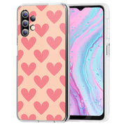 Red Hearts Print Slim Cover For Samsung Galaxy A (A42, A35, A25, A15, A11, A03S), Print in USA