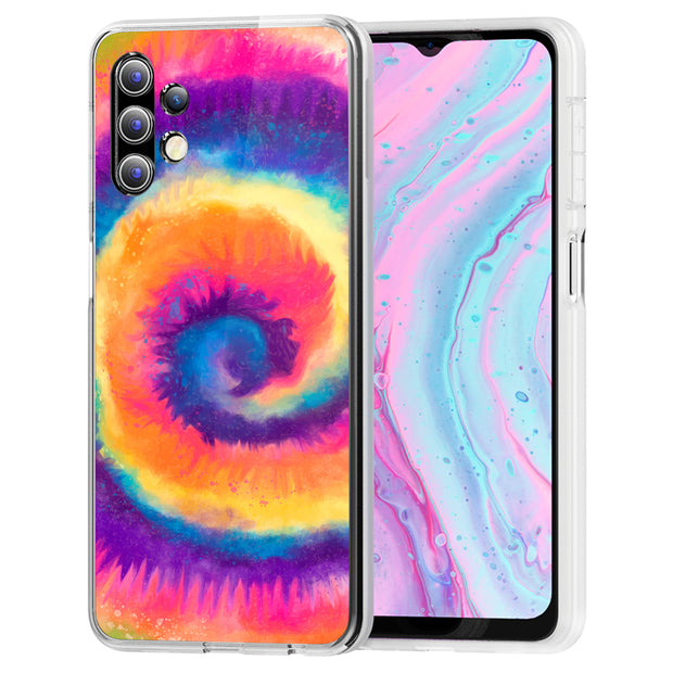 Tie Dye Circle Print Slim Cover For Samsung Galaxy A (A42, A35, A25, A15, A11, A03S), Print in USA