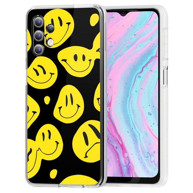 Smiley Face Print Slim Cover For Samsung Galaxy A (A42, A35, A25, A15, A11, A03S), Print in USA