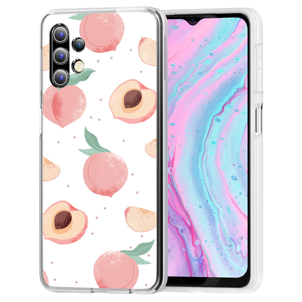 Juicy Peach Print Slim Cover For Samsung Galaxy A (A42, A35, A25, A15, A11, A03S), Print in USA