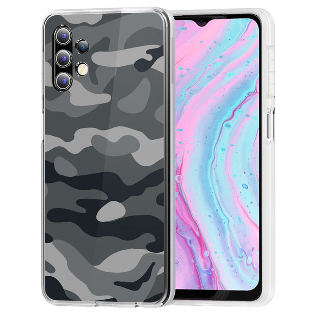 Winter Camo Print Slim Cover For Samsung Galaxy A (A42, A35, A25, A15, A11, A03S), Print in USA