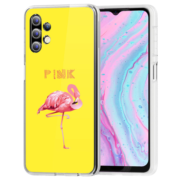 Flamingo Stand Print Slim Cover For Samsung Galaxy A (A42, A35, A25, A15, A11, A03S), Print in USA