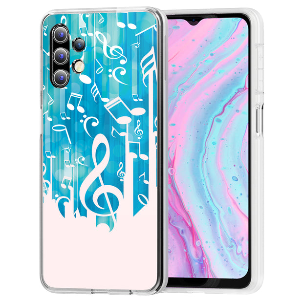 Music Note Print Slim Cover For Samsung Galaxy A (A42, A35, A25, A15, A11, A03S), Print in USA