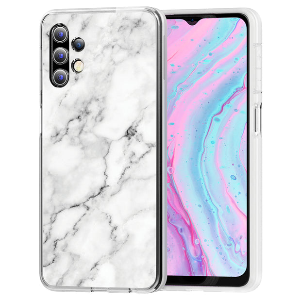 White Marble Print Slim Cover For Samsung Galaxy A (A42, A35, A25, A15, A11, A03S), Print in USA