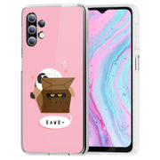 Cat Hide Box Print Slim Cover For Samsung Galaxy A (A42, A35, A25, A15, A11, A03S), Print in USA