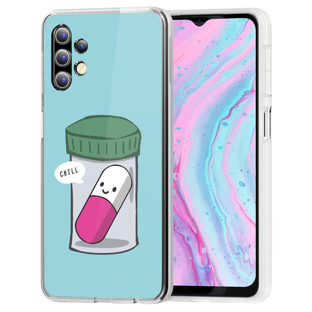 Pill Say Chill Print Slim Cover For Samsung Galaxy A (A42, A35, A25, A15, A11, A03S), Print in USA