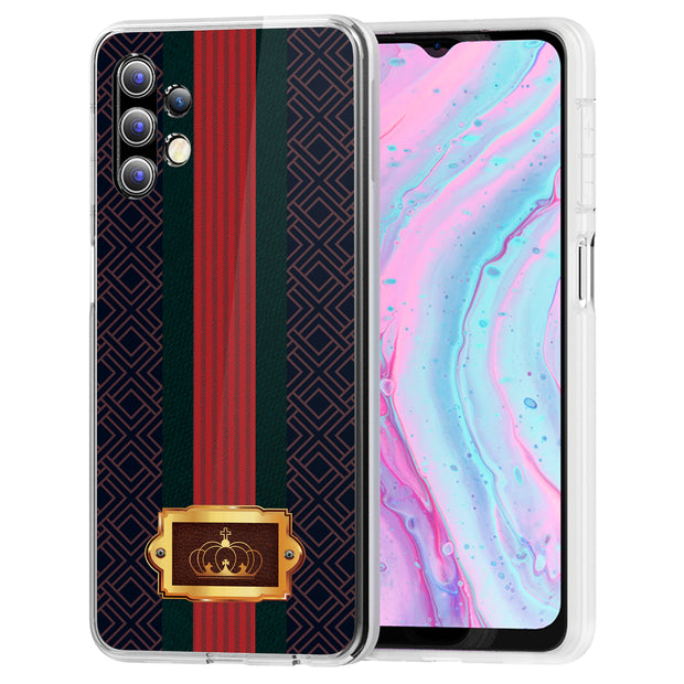 Royal Ribbon Print Slim Cover For Samsung Galaxy A (A42, A35, A25, A15, A11, A03S), Print in USA