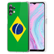 Flag Brazil Print Slim Cover For Samsung Galaxy A (A42, A35, A25, A15, A11, A03S), Print in USA