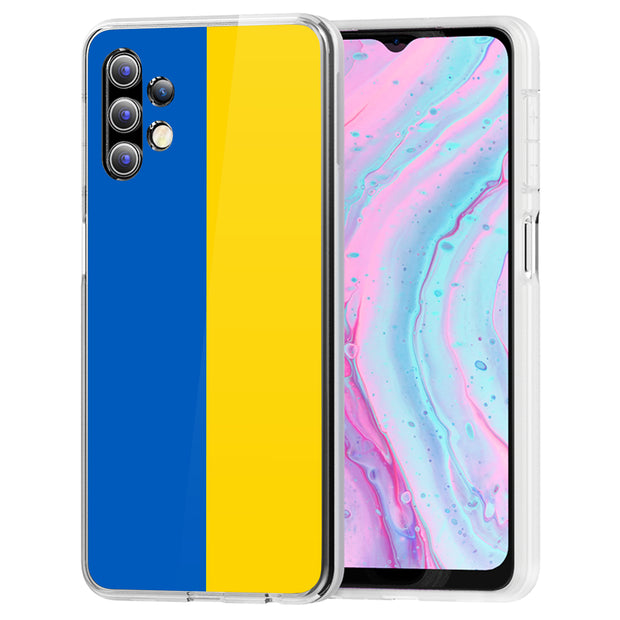 Flag Ukraine Print Slim Cover For Samsung Galaxy A (A42, A35, A25, A15, A11, A03S), Print in USA