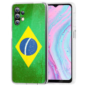 Old Flag Brazil Print Slim Cover For Samsung Galaxy A (A42, A35, A25, A15, A11, A03S), Print in USA