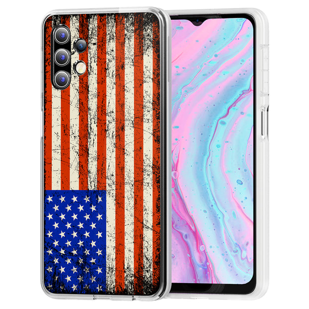 America Flag  Print Slim Cover For Samsung Galaxy A (A42, A35, A25, A15, A11, A03S), Print in USA