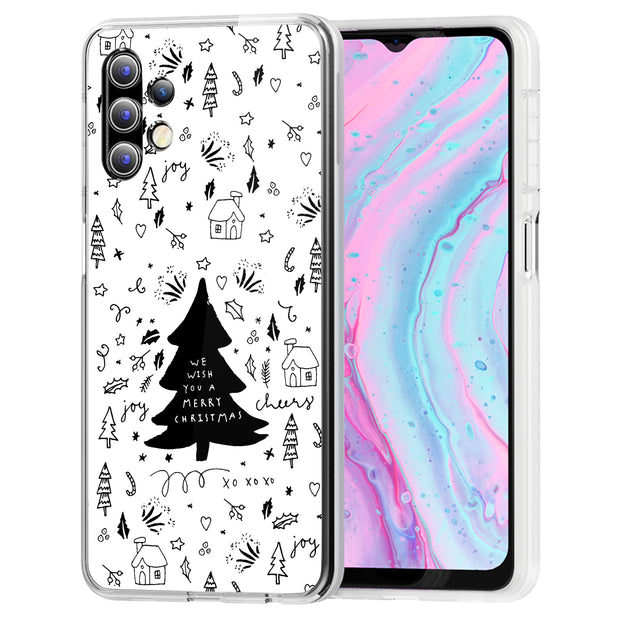 Wish You A Xmas Print Slim Cover For Samsung Galaxy A (A42, A35, A25, A15, A11, A03S), Print in USA