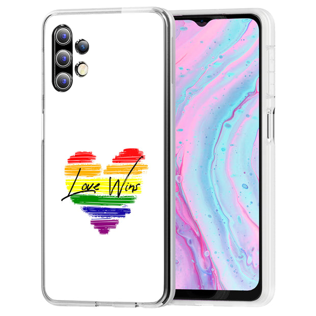 Rainbow Love 2 Print Slim Cover For Samsung Galaxy A (A42, A35, A25, A15, A11, A03S), Print in USA