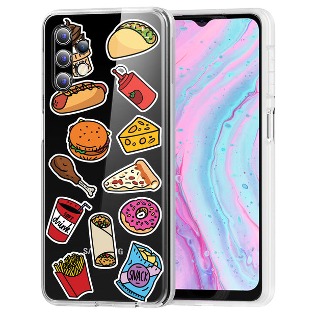 Food Collage Print Slim Cover For Samsung Galaxy A (A42, A35, A25, A15, A11, A03S), Print in USA