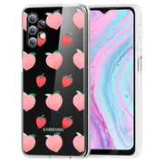 Pink Fruit Print Slim Cover For Samsung Galaxy A (A42, A35, A25, A15, A11, A03S), Print in USA