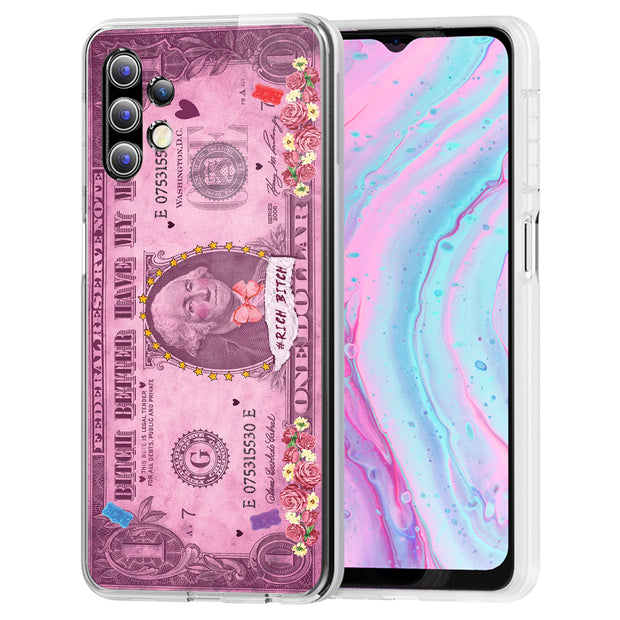 Rich Bitch Print Slim Cover For Samsung Galaxy A (A42, A35, A25, A15, A11, A03S), Print in USA