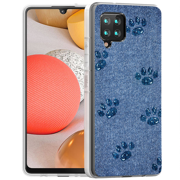 Paw Footprints Print Slim Cover For Samsung Galaxy A (A42, A35, A25, A15, A11, A03S), Print in USA