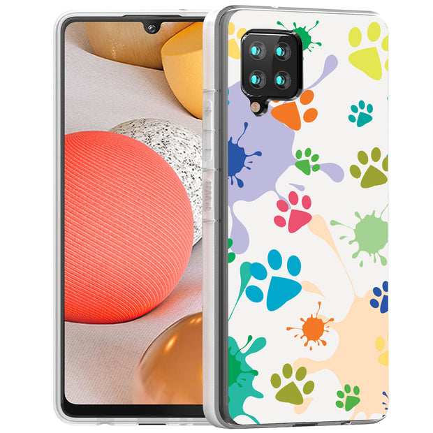 Paw Color  Print Slim Cover For Samsung Galaxy A (A42, A35, A25, A15, A11, A03S), Print in USA