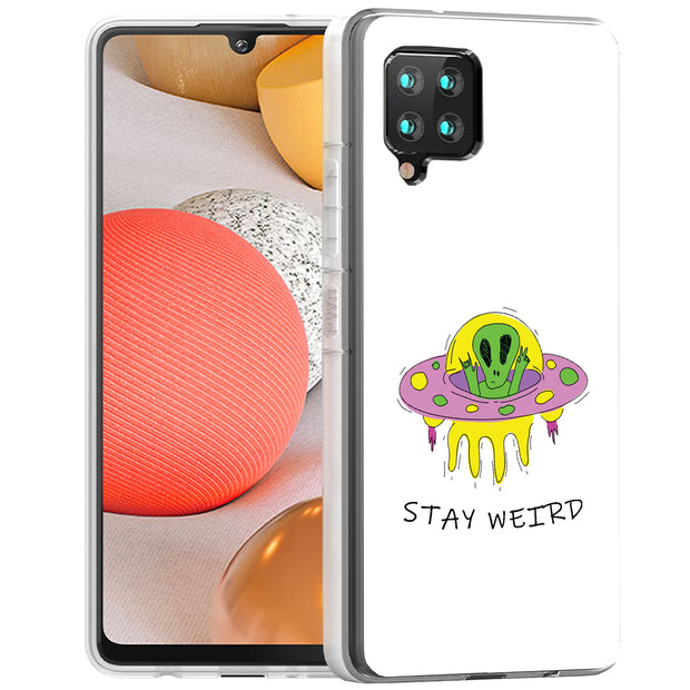 Alien Weird Print Slim Cover For Samsung Galaxy A (A42, A35, A25, A15, A11, A03S), Print in USA