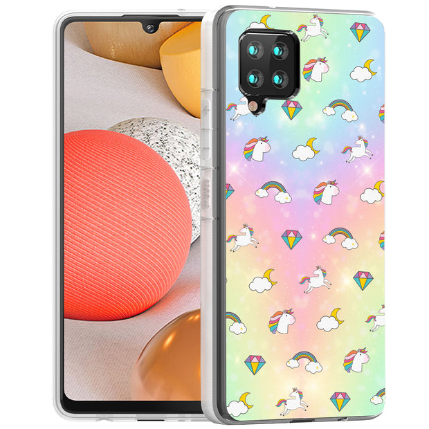 Rainbow Unicorn Print Slim Cover For Samsung Galaxy A (A42, A35, A25, A15, A11, A03S), Print in USA