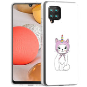 Unicorn Kitty Print Slim Cover For Samsung Galaxy A (A42, A35, A25, A15, A11, A03S), Print in USA