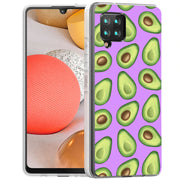 Green Avocado Print Slim Cover For Samsung Galaxy A (A42, A35, A25, A15, A11, A03S), Print in USA