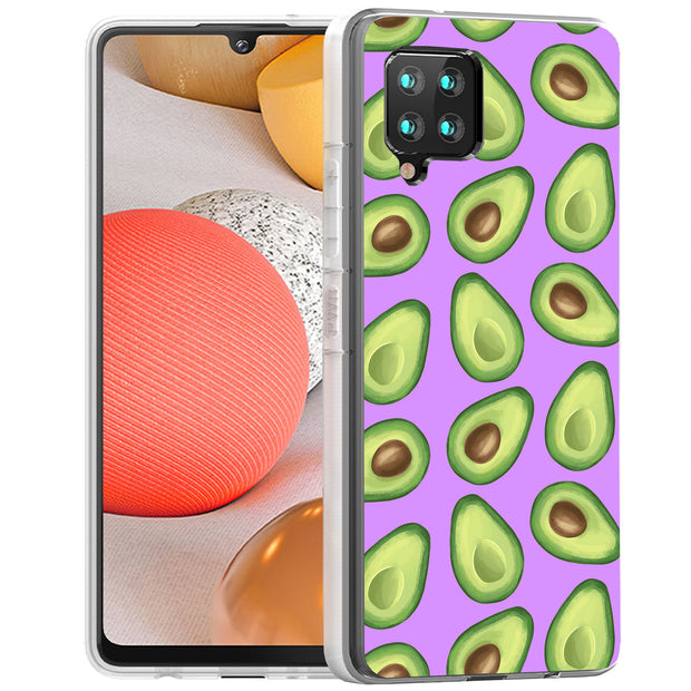 Green Avocado Print Slim Cover For Samsung Galaxy A (A42, A35, A25, A15, A11, A03S), Print in USA