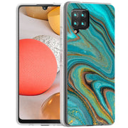 Gold Blu Marble Print Slim Cover For Samsung Galaxy A (A42, A35, A25, A15, A11, A03S), Print in USA