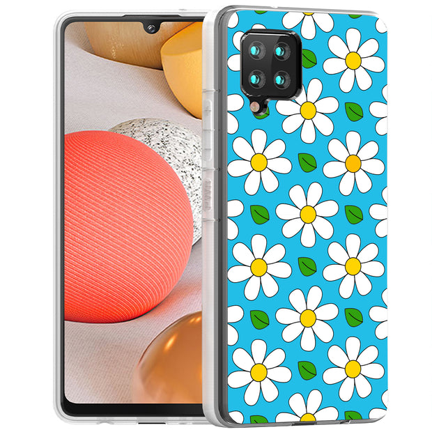 Daisy Pattern Print Slim Cover For Samsung Galaxy A (A42, A35, A25, A15, A11, A03S), Print in USA