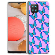 Blue Butterfly Print Slim Cover For Samsung Galaxy A (A42, A35, A25, A15, A11, A03S), Print in USA