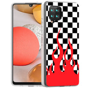 Checkers Flame Print Slim Cover For Samsung Galaxy A (A42, A35, A25, A15, A11, A03S), Print in USA