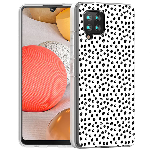 Polka Dots Blk Print Slim Cover For Samsung Galaxy A (A42, A35, A25, A15, A11, A03S), Print in USA