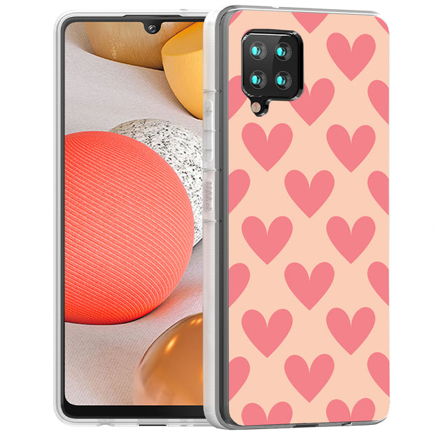 Red Hearts Print Slim Cover For Samsung Galaxy A (A42, A35, A25, A15, A11, A03S), Print in USA