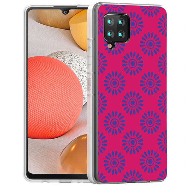 Flower Pink Print Slim Cover For Samsung Galaxy A (A42, A35, A25, A15, A11, A03S), Print in USA