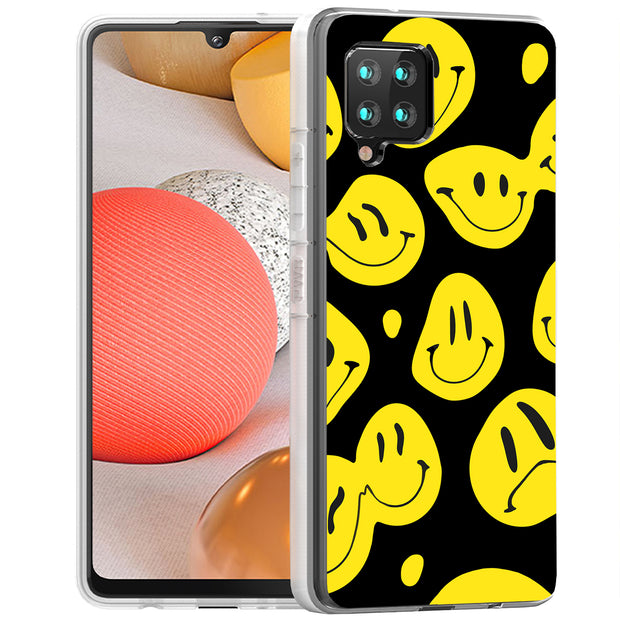 Smiley Face Print Slim Cover For Samsung Galaxy A (A42, A35, A25, A15, A11, A03S), Print in USA